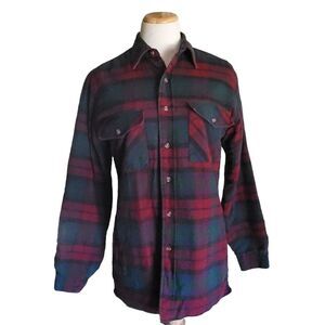 Vintage Bay Area Traders Quilted Unisex Long Sleeve Plaid Button Front Shacket